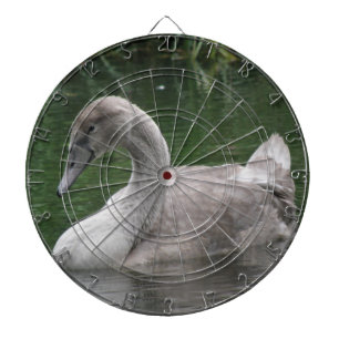Graceful Swan on Water Dart Board Dartscheibe