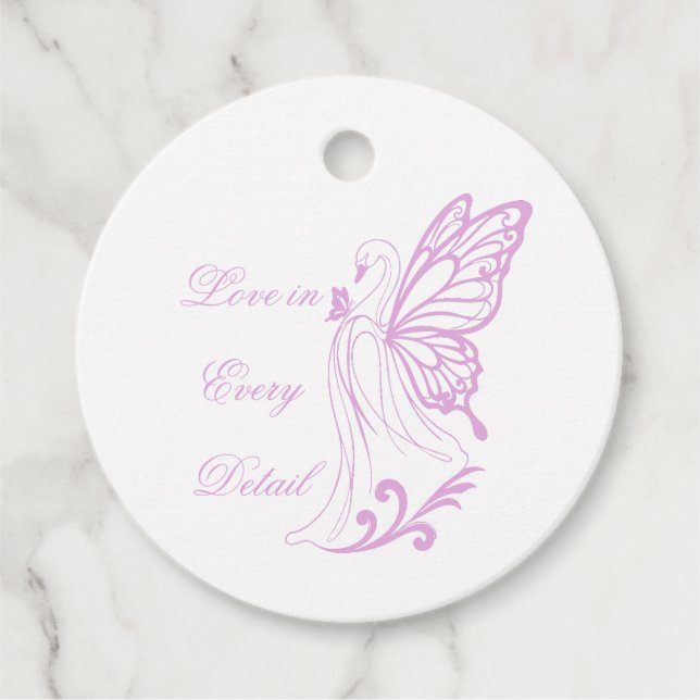 Graceful swan with butterfly wings geschenkanhänger (Vorderseite)