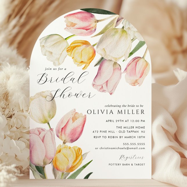 Graceful Tulips Bridal Dusche Einladung (Von Creator hochgeladen)