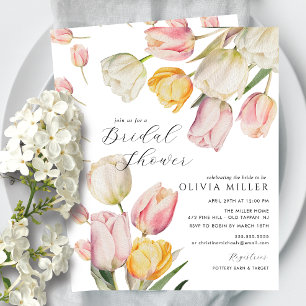 Graceful Tulips Bridal Dusche Einladung