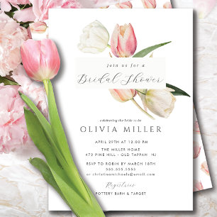 Graceful Tulips Bridal Dusche Einladung