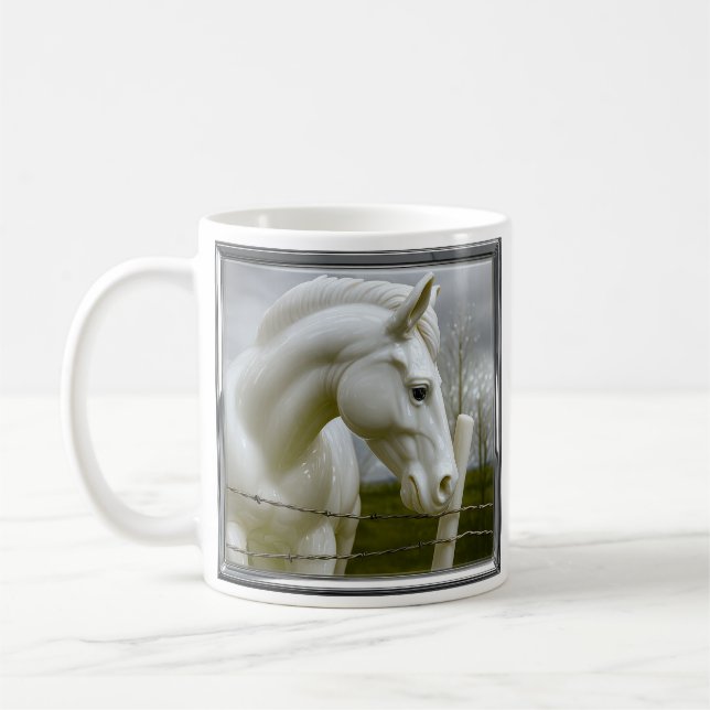 Graceful White Horse Kaffeetasse (Links)