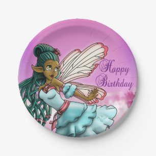 Gracefulness-Geburtstags-Papier-Teller 7", Fee Pappteller