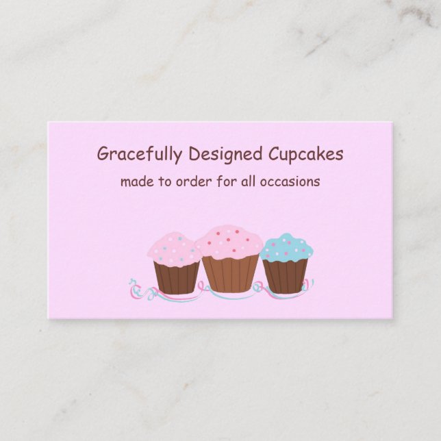 Gracevoll entworfene Cupcakes Visitenkarte (Vorderseite)