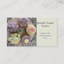 Gracevoll gepippte Cupcakes Business Card