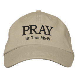 GraceWear - Pray Hat - Black Stitching Bestickte Baseballkappe