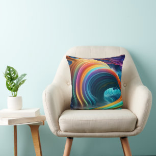 Gracful Bright Rainbow Wasserfall Kissen