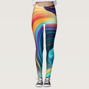 Gracful Bright Rainbow Wasserfall Leggings