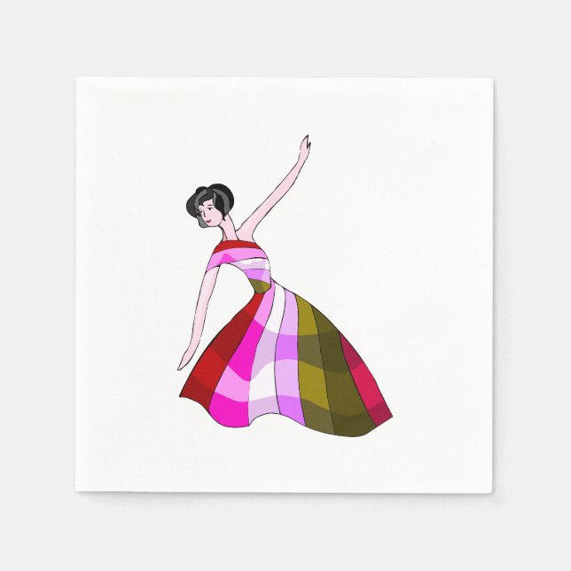 Gracful Dance Move Napkins Serviette (Vorderseite)