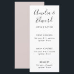 Gracful Delicate Blush Wedding Menu Card Menükarte<br><div class="desc">Einfache und minimale rot rosa Hochzeitsmenü koordiniert mit der Graceful Palms Wedding Collection.</div>