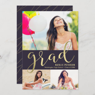 Gracful Glow EDITABLE FARBEN Abschluss Einladung