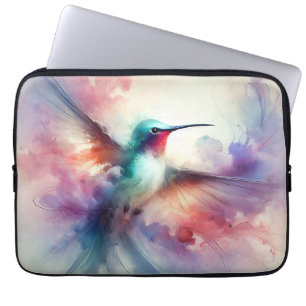 Gracful Hummingbird in Wasserfarbe Laptopschutzhülle