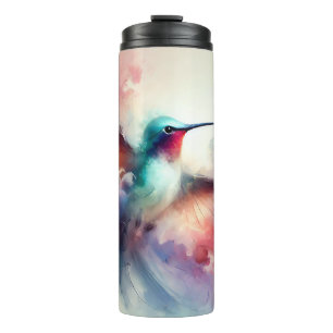 Gracful Hummingbird in Wasserfarbe Thermosbecher