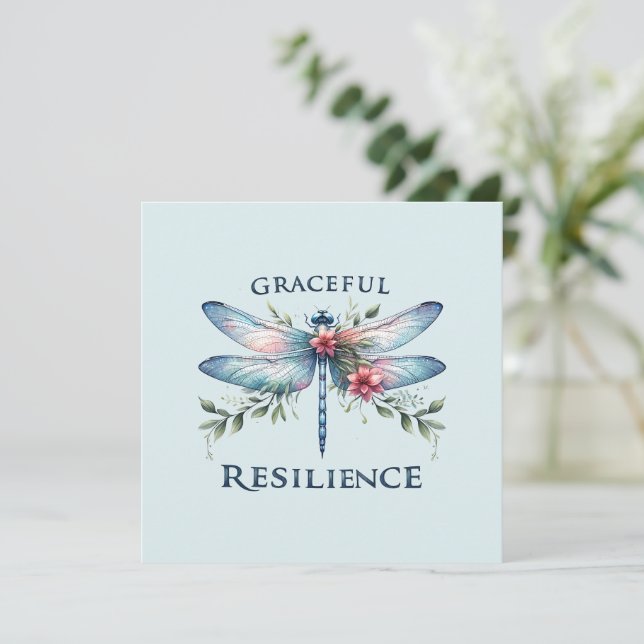 Gracful Resilience - Artistic Dragonfly (Stehend Vorderseite)