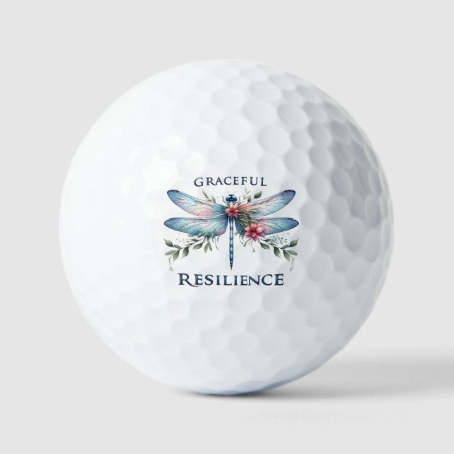 Gracful Resilience - Artistic Dragonfly Golfball (Vorderseite)