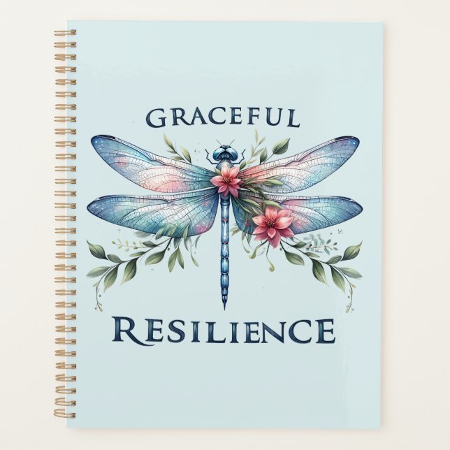 Gracful Resilience - Artistic Dragonfly Planer (Vorderseite)
