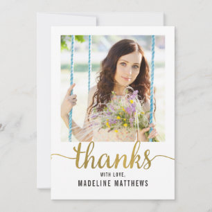 Gracful Script EDITABLE FARBE Vielen Dank Karte