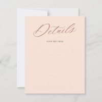 Gracful Script Hochzeitsblush Details Einschließen