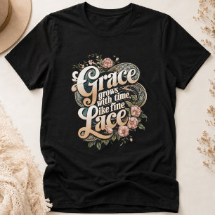 Gracful Vintager T - Shirt: Design von Spitzen und T-Shirt