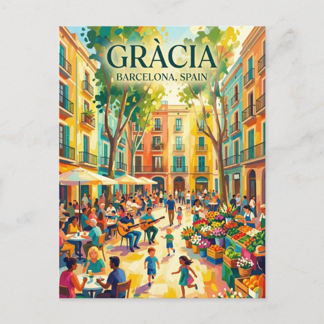 Gràcia Spanien Postkarte (Vorderseite)