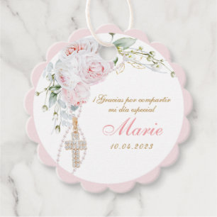 ¡Gracias Bautizo Niña Geschenkanhänger