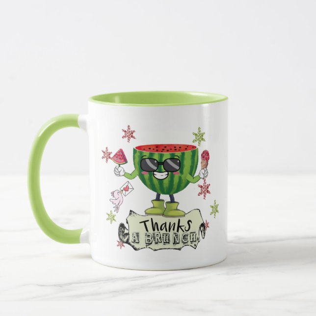 Gracias con sandía divertida tasse (Links)