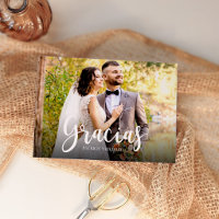 Gracias Foto Elegant Wedding Spanisch Vielen Dank
