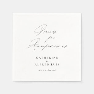Gracias por Acompañarnos Nuestra Boda Wedding Serviette