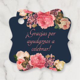 Gracias por ayudarnos cerrar etiqueta de regalo geschenkanhänger