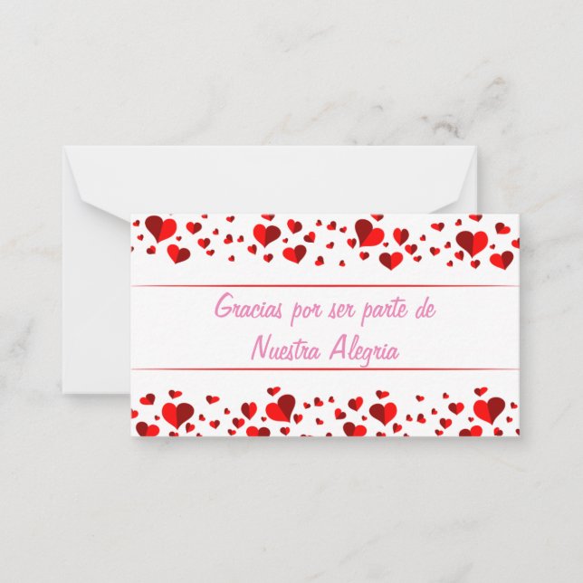 Gracias por ser parte de Nuestra Alegria Mitteilungskarte (Vorderseite)