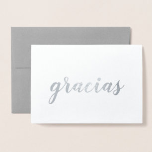 Gracias Spanisch Danke, dass du Script Silver geba Folienkarte