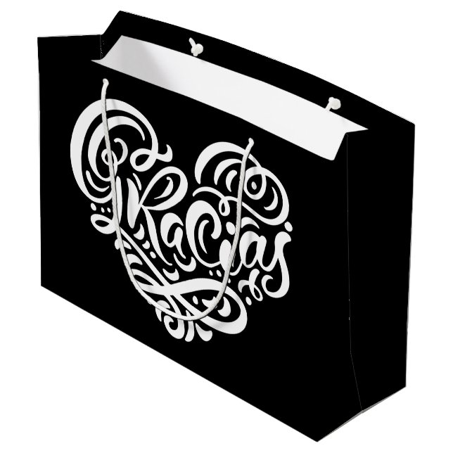 Gracias | Vielen Dank Große Geschenktüte (Rückseite Schrägansicht)