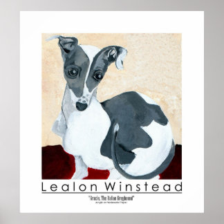 Gracie, der italienische Windhund Poster