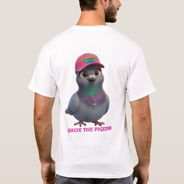 Gracie die Taube T-Shirt (Rückseite)
