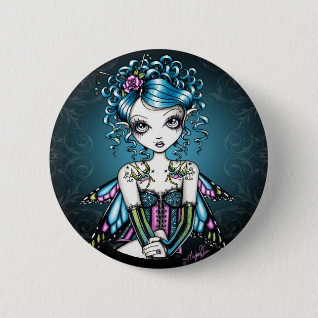 Gracie gotische Couture-Fee Button (Vorderseite)