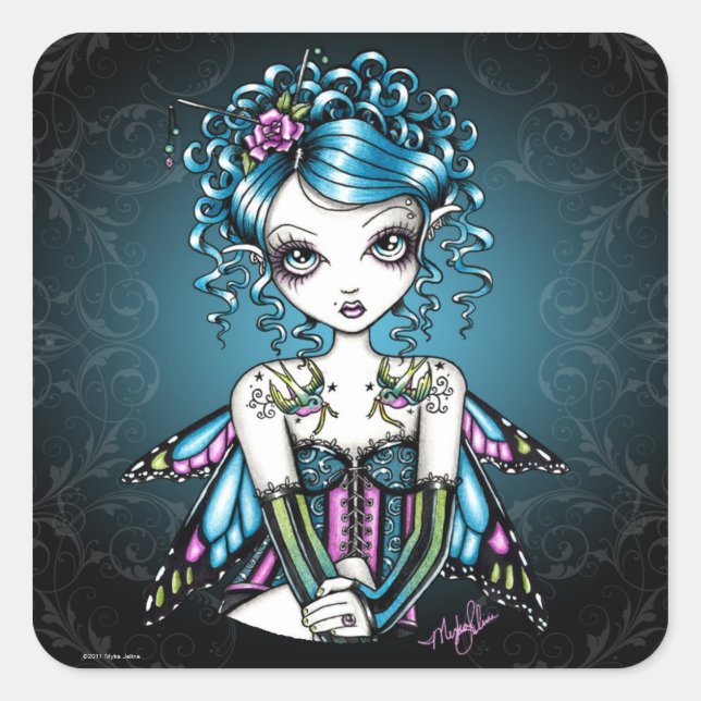 "Gracie" Schlucken Tattoo Fairy Art Stickers (Vorderseite)