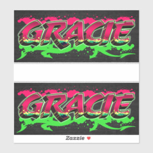Gracie Vorname Name Graffiti Aufkleber Sticker