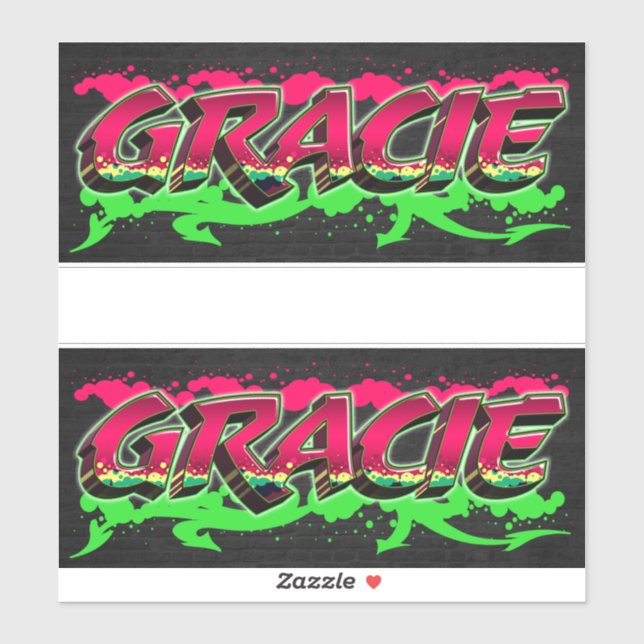 Gracie Vorname Name Graffiti Aufkleber Sticker (Blatt)