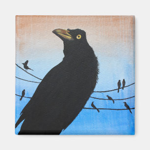 Grackle Austin Texas Vogel-Natur-Tier-Malerei Magnet