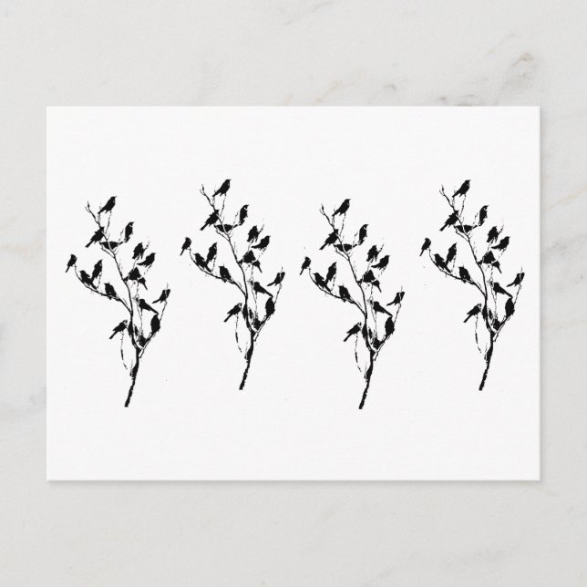 Grackle Schatten Postkarte (Vorderseite)