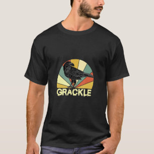 Grackle-Vogel Retro-Tier Vintage-Tier T-Shirt