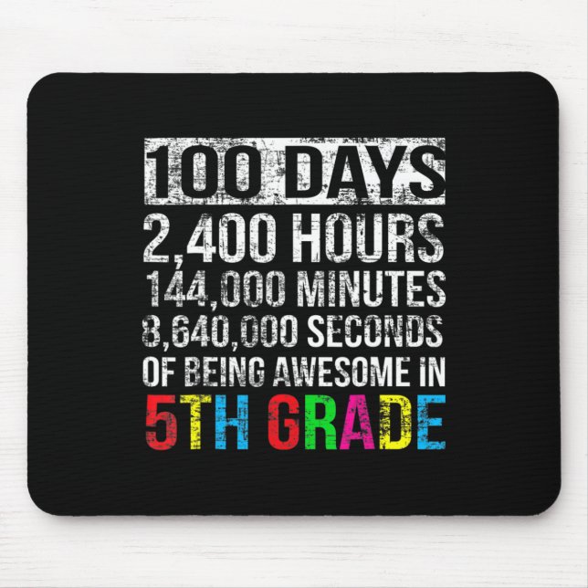Grad 100 Tag Countdown 100 Tage Gif Mousepad (Vorne)