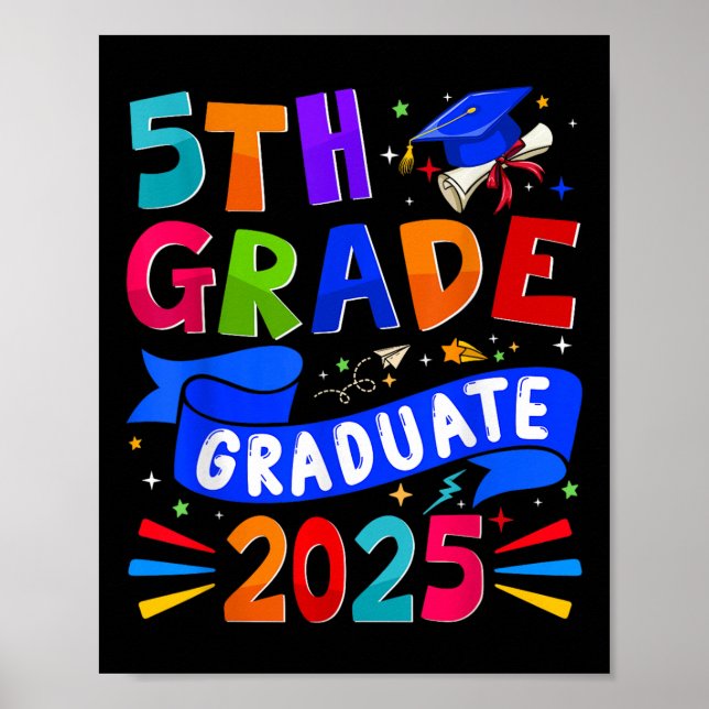 Grad 2025 Abschluss Cl von 2025 Kinder Poster (Vorne)