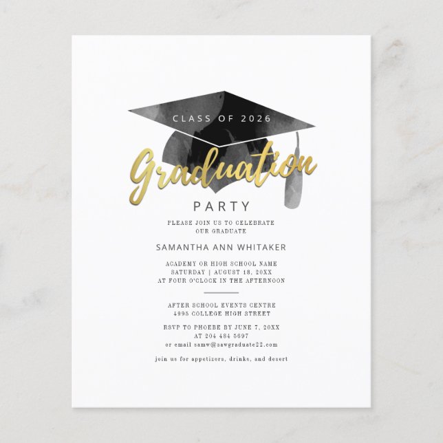Grad 2025 Einladung zur Graduationspartei (Vorderseite)