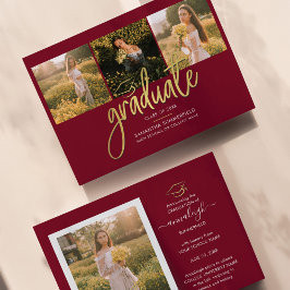 Grad 2025 Foto Collage Abschluss Ankündigung