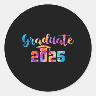 Grad 2025 Gefärbte Krawatte Abschluss 2025 Cl 2025 Runder Aufkleber