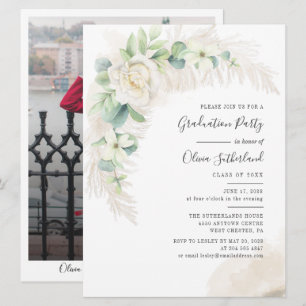 Grad 2025 Pampas Grass Graduation Party Einladung