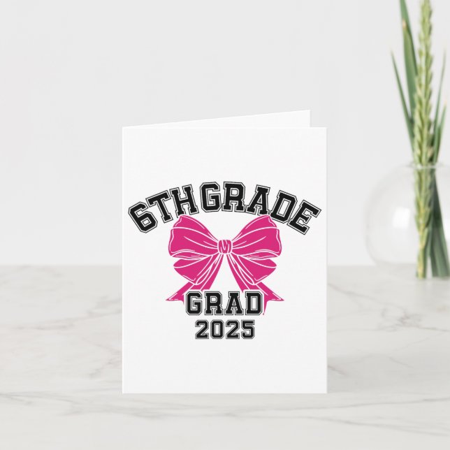 Grad 6 2025 Bow Elementarschule Gr Karte (Vorderseite)