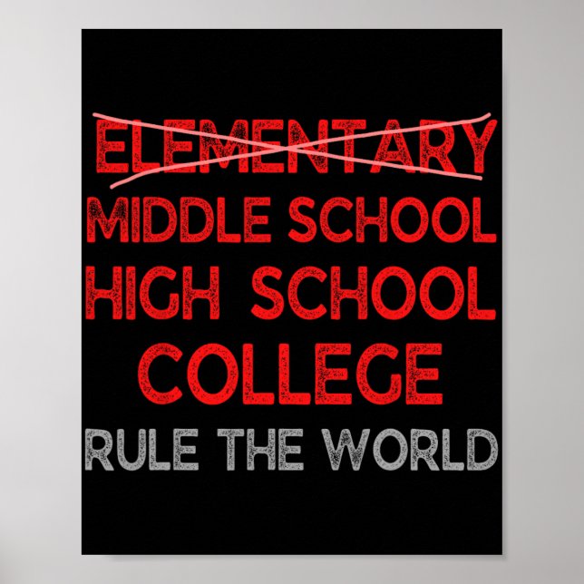 Grad Abschluss Funny Elementary School Graduatio Poster (Vorne)