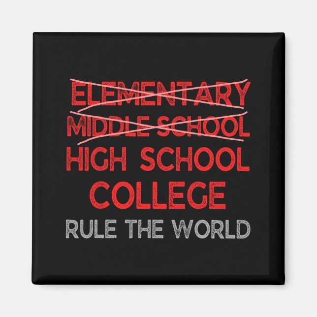 Grad Abschluss Funny Middle School Abschluss Magnet (Vorne)